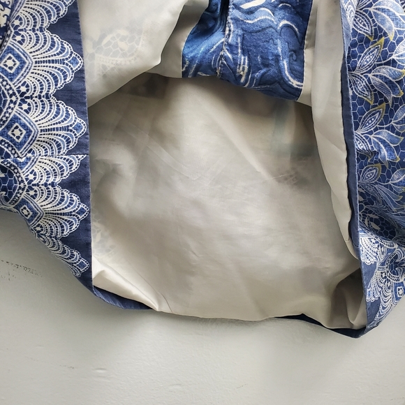 Coldwater Creek Silk Mixed Print Patchwork ButtonUp Jacket Size M - Picture 15 of 16